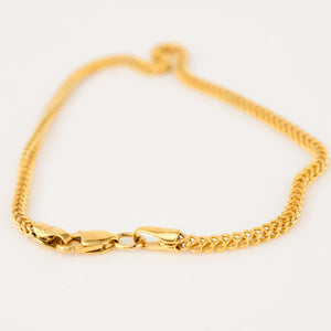 vintage gold wheat chain bracelet 