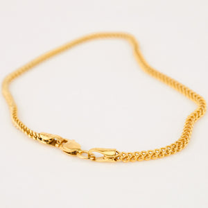 vintage gold wheat chain bracelet 
