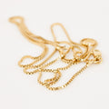 vintage gold box chain necklace