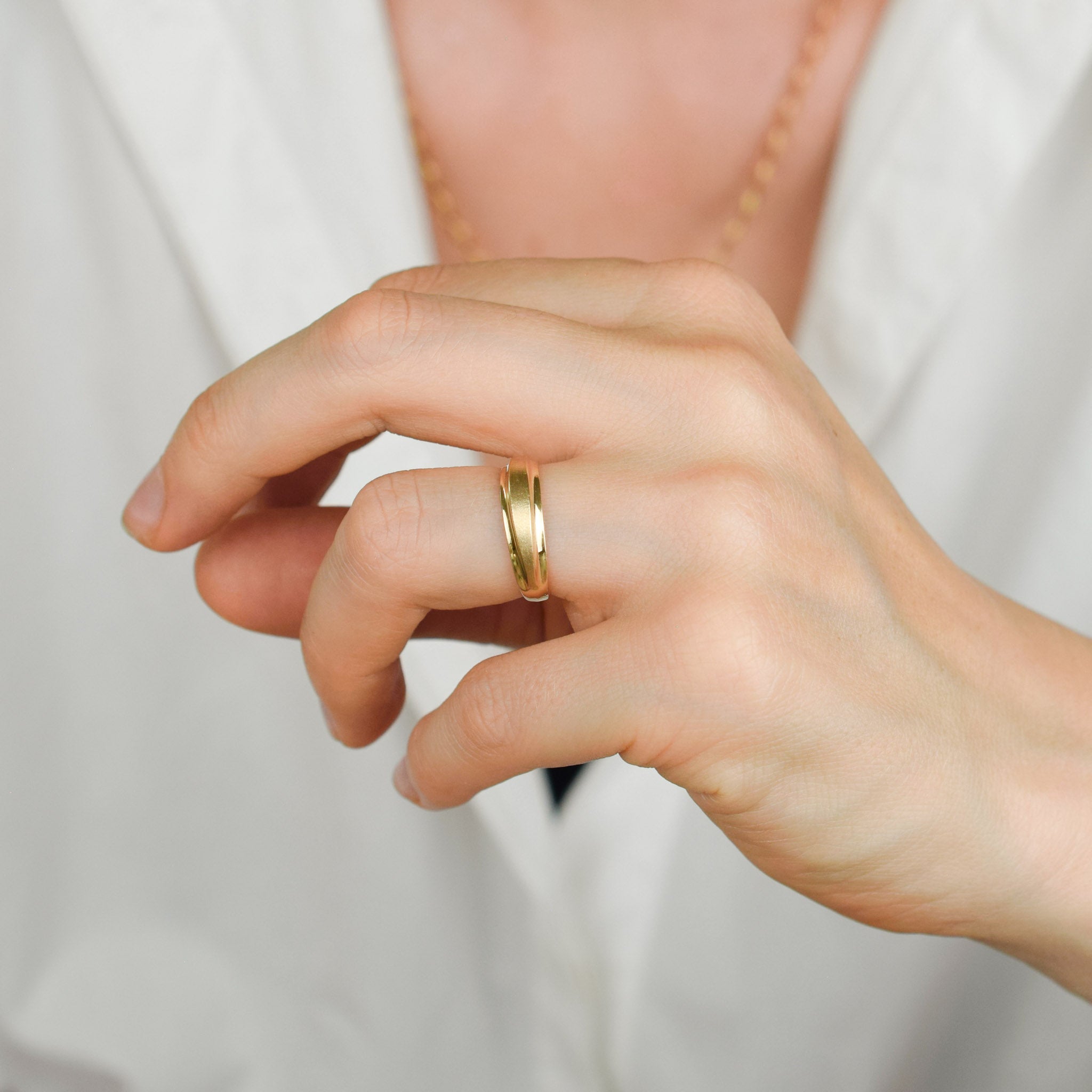 vintage gold brushed band