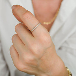 dainty diamond white gold band 