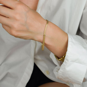 vintage gold gate link bracelet 