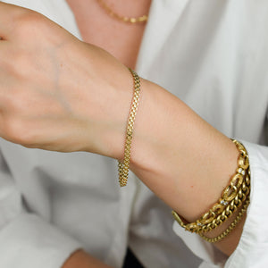 vintage gold gate link bracelet 