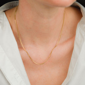 vintage gold curb chain necklace