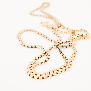 vintage gold flat chain necklace