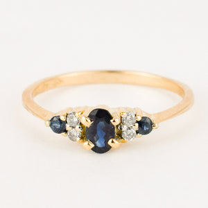vintage sapphire and diamond engagement ring 
