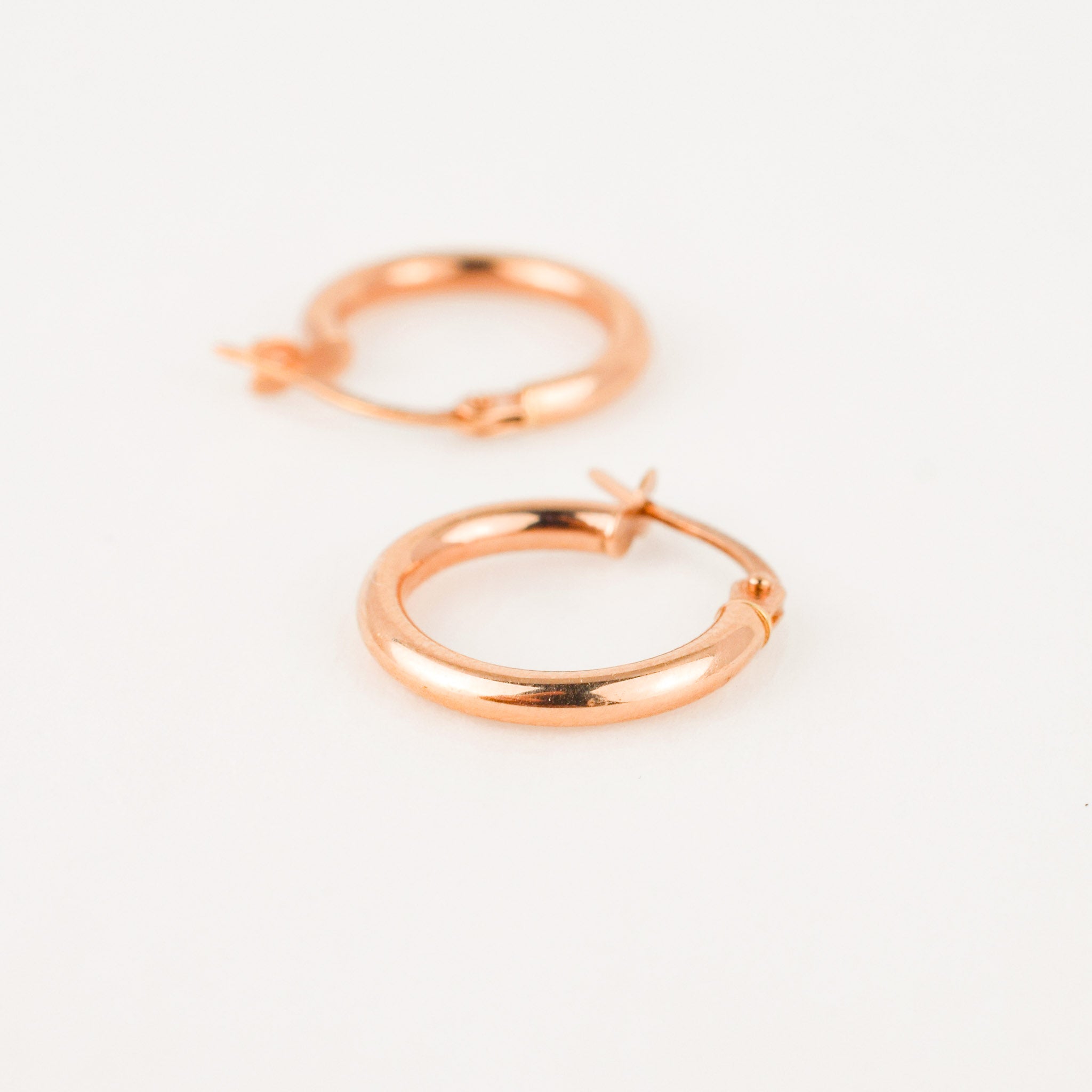 vintage gold rose gold hoop earrings 