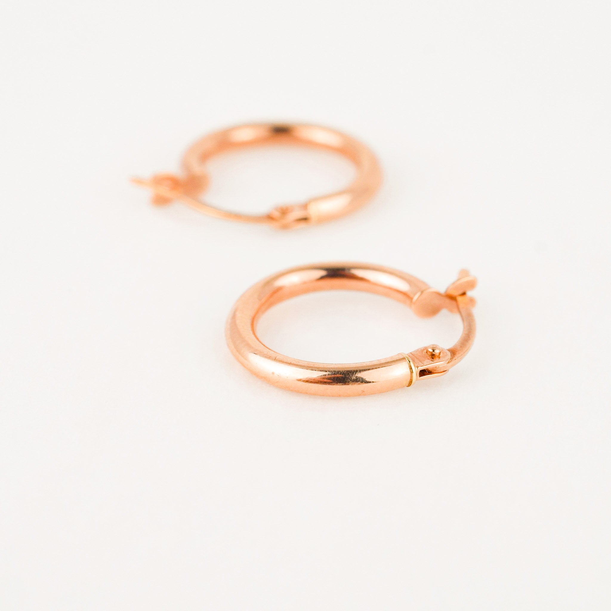 vintage gold rose gold hoop earrings 