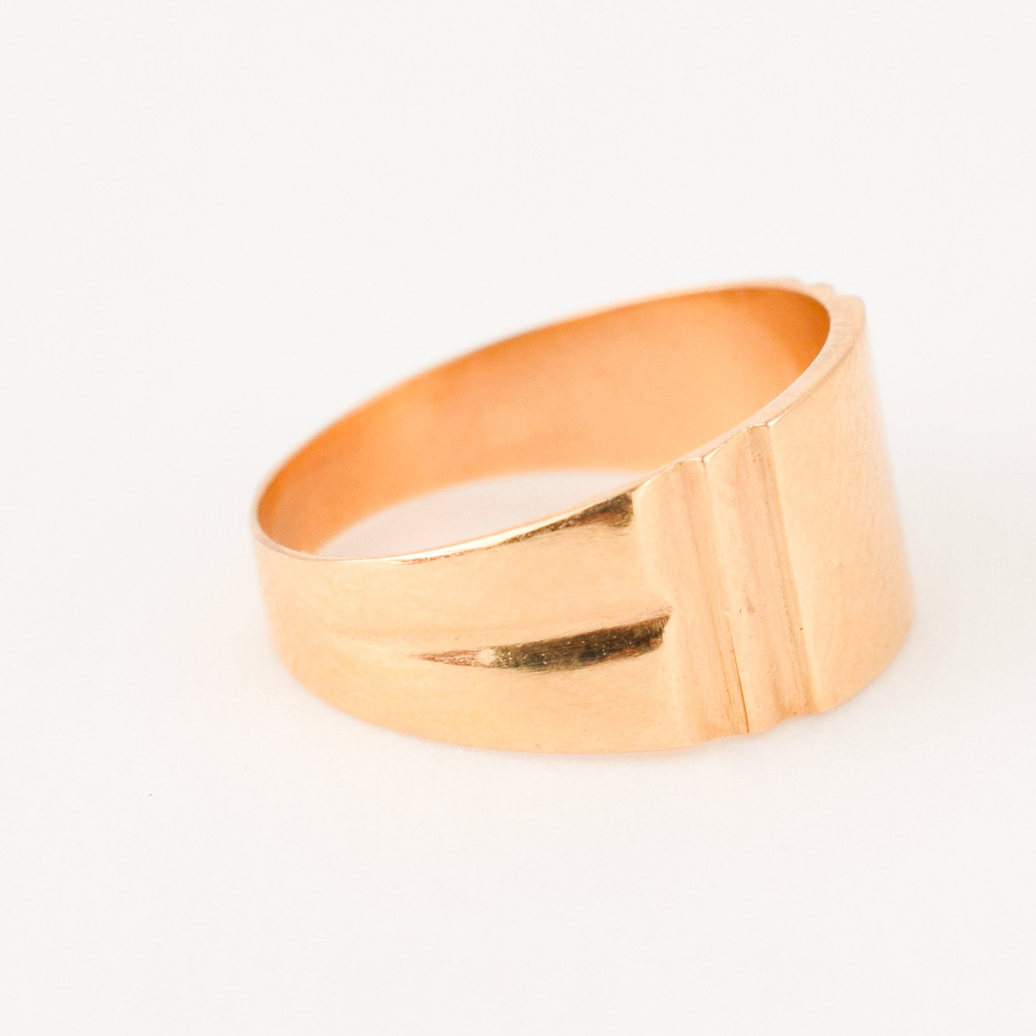 vintage gold cigar signet ring