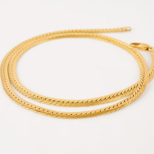 vintage 18k gold 17.5" Herringbone Necklace