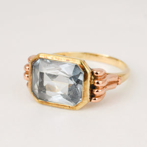 vintage gold kyanite signet ring 