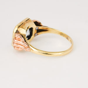 vintage gold kyanite signet ring 