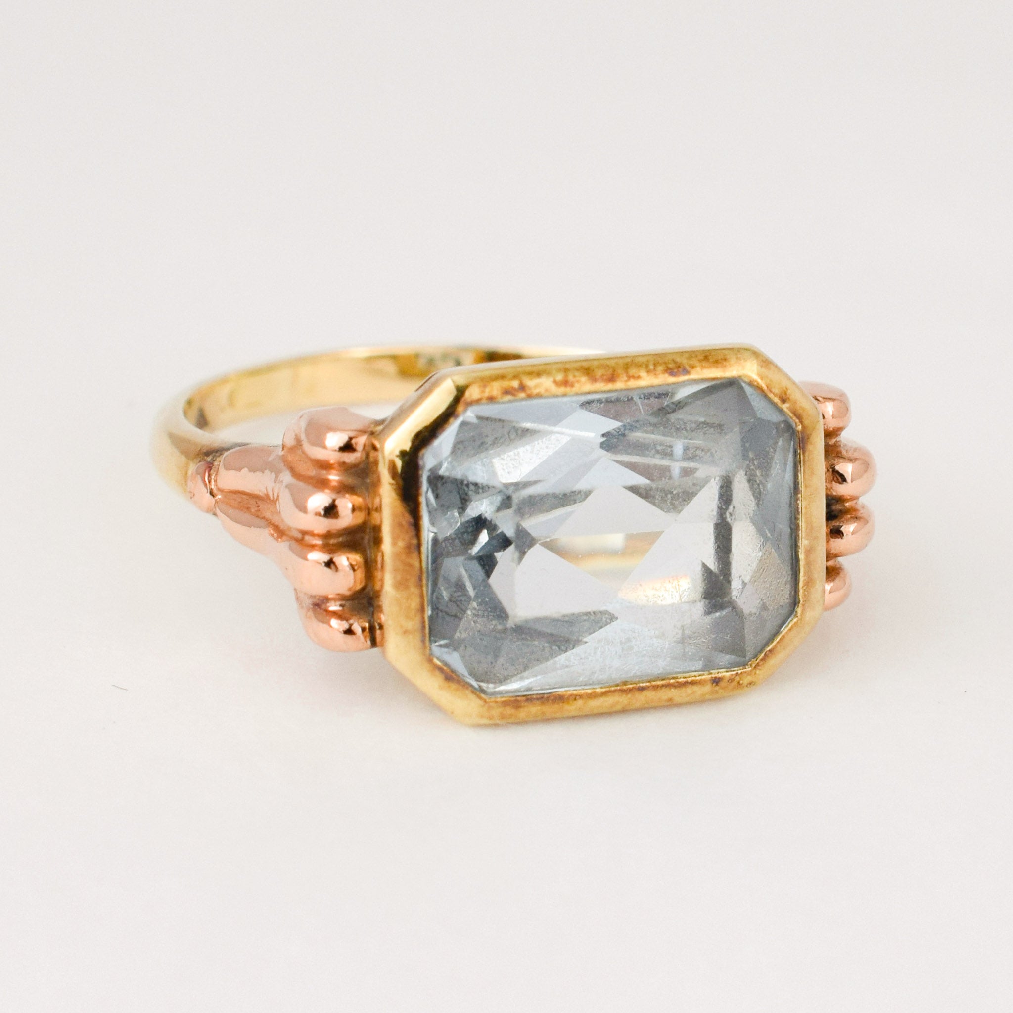 vintage gold kyanite signet ring 