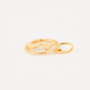 vintage gold '13' number charm pendant 