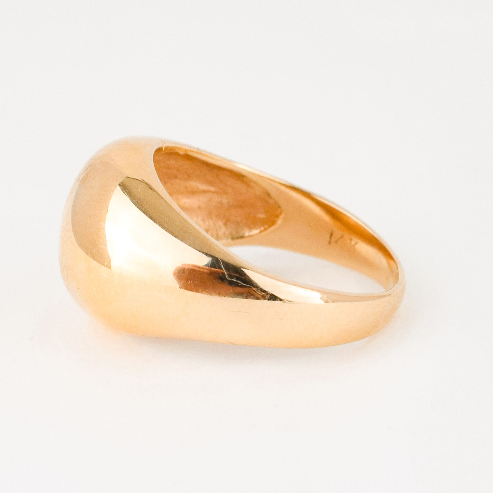 Vintage gold domed ring 