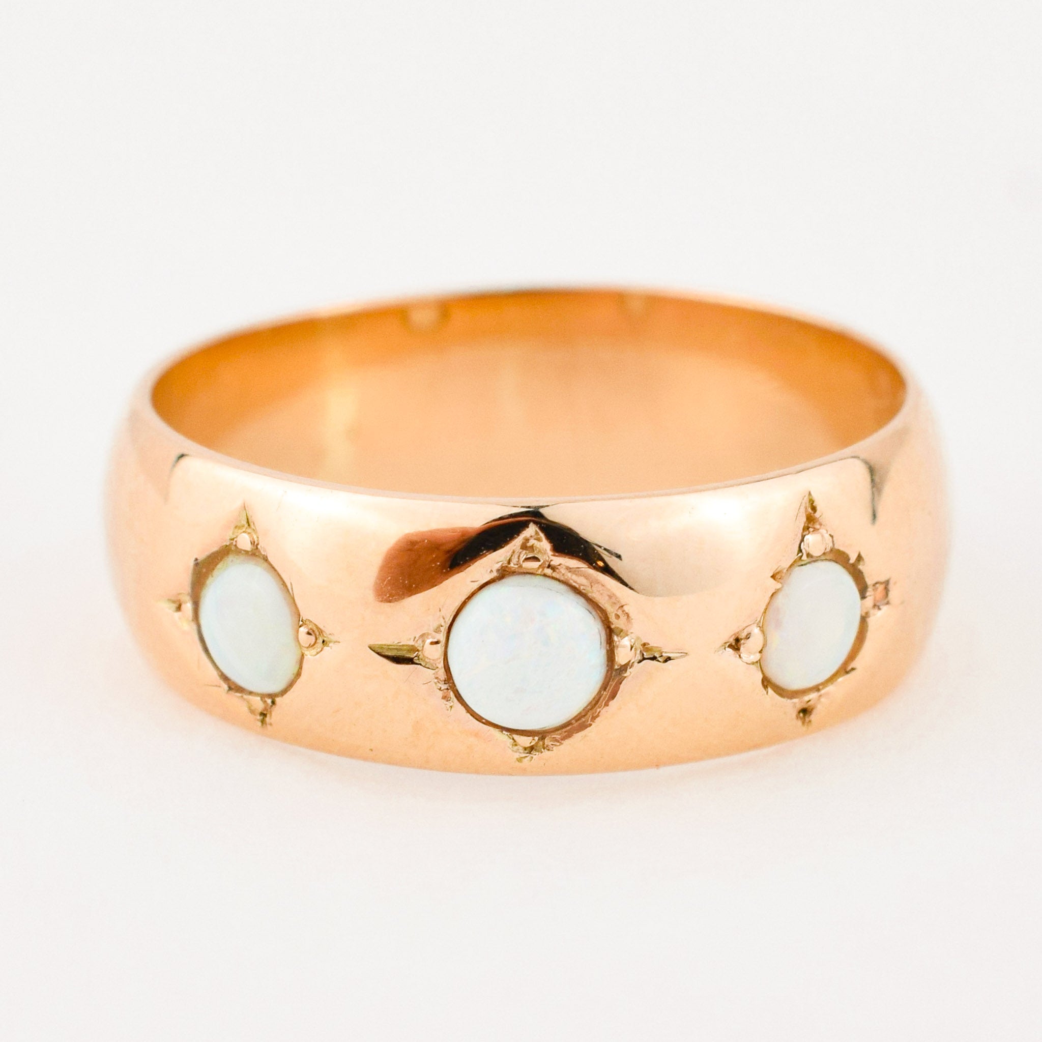 antique starburst opal trilogy ring 