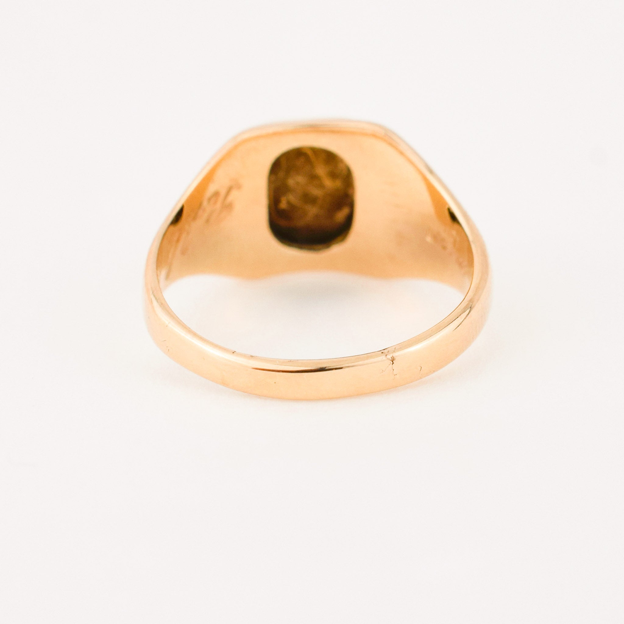 vintage 'EJC' gold Signet ring