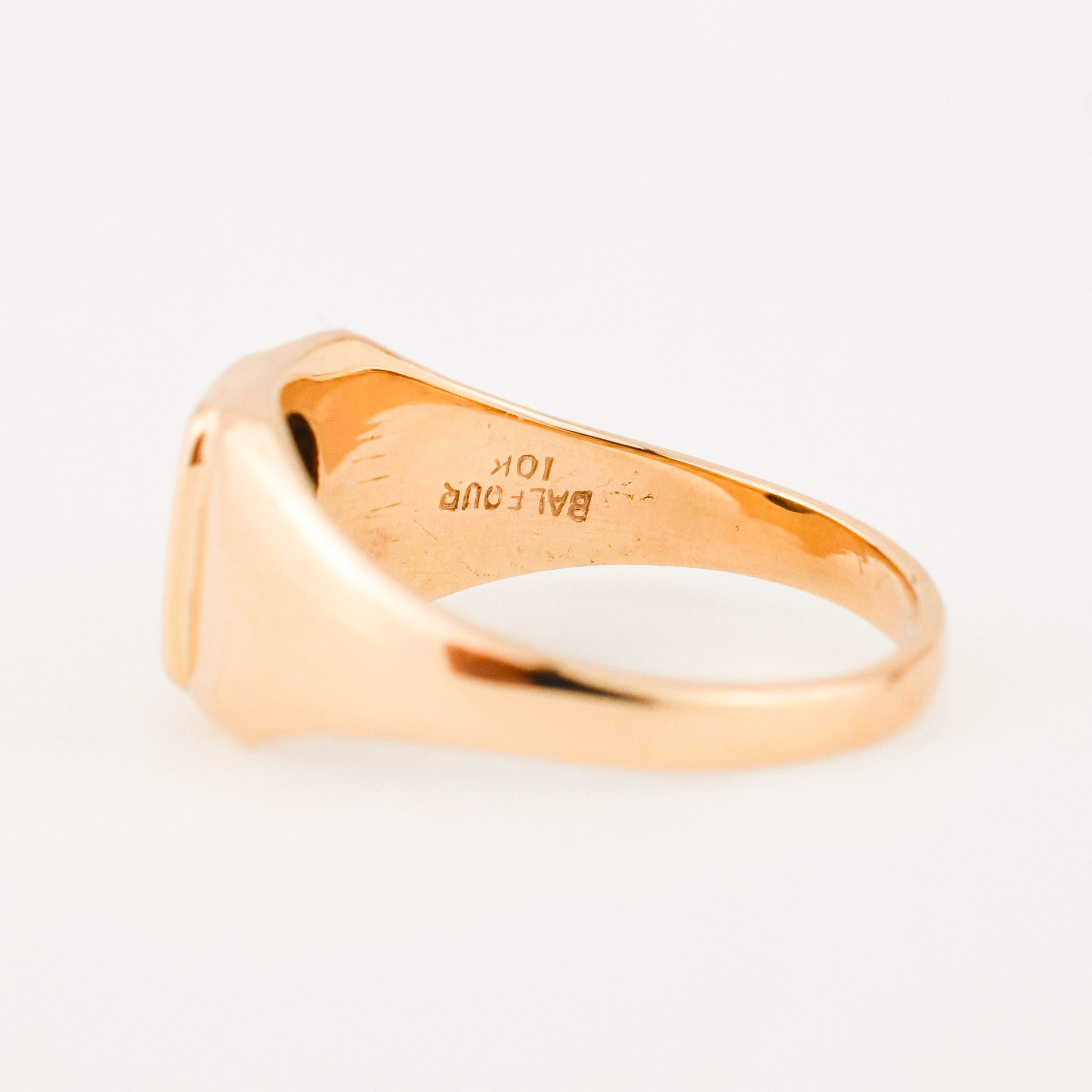 vintage 'EJC' gold Signet ring
