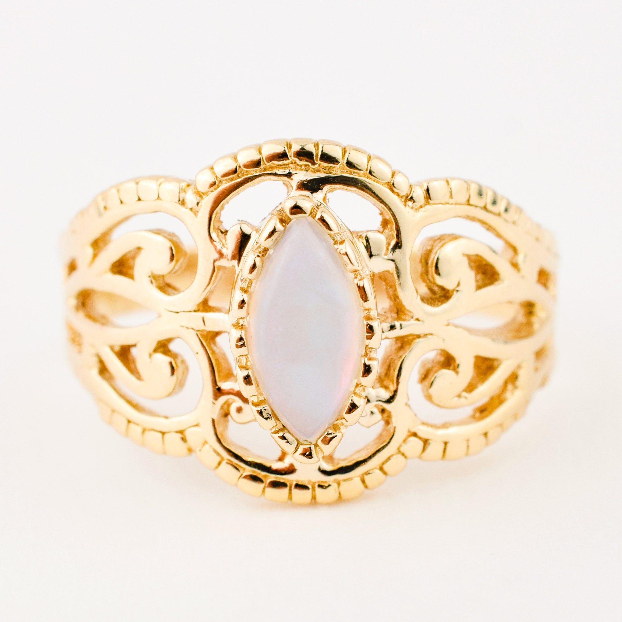 Filigree opal ring online