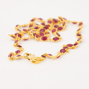 exquisite vintage 18k ruby necklace 