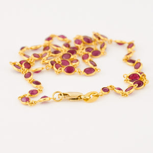 exquisite vintage 18k ruby necklace 