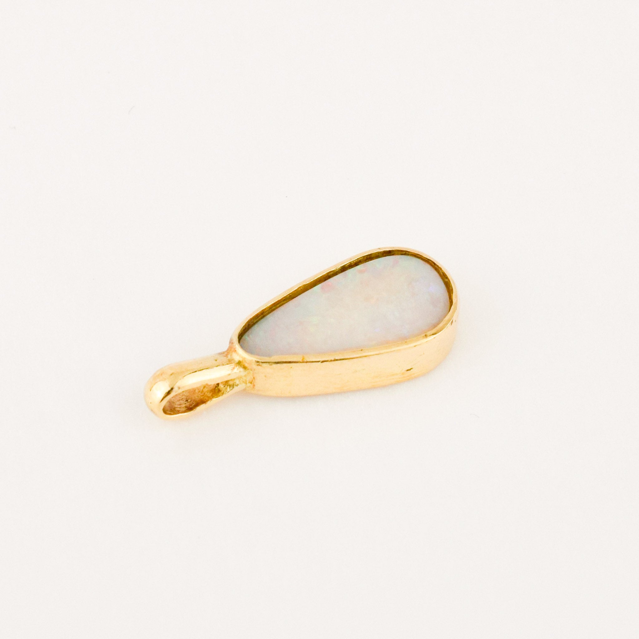Bezel Set Opal Pendant