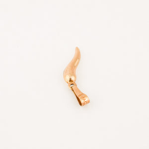 vintage gold cornicello charm pendant 