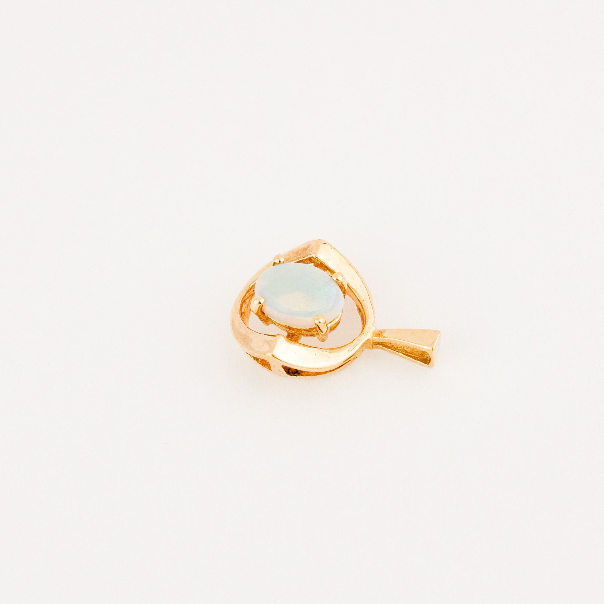 vintage gold opal charm 