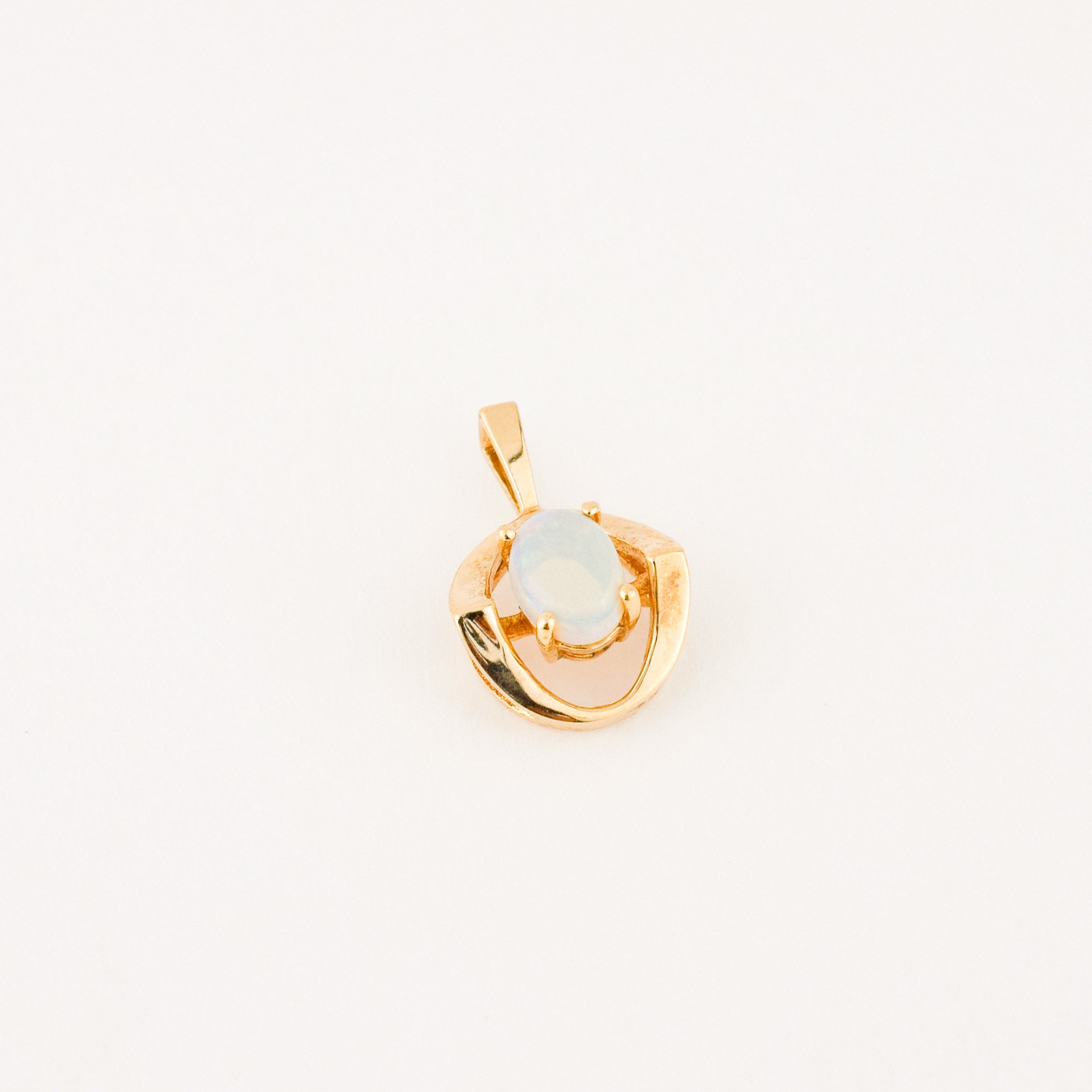 vintage gold opal charm 