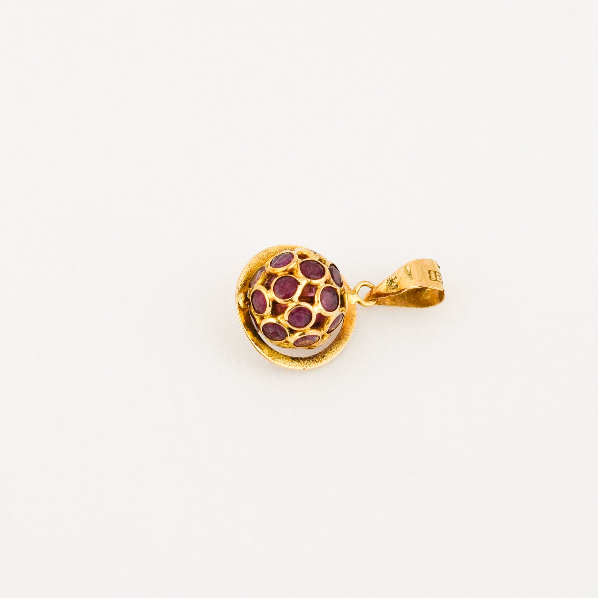 vintage gold ruby charm 