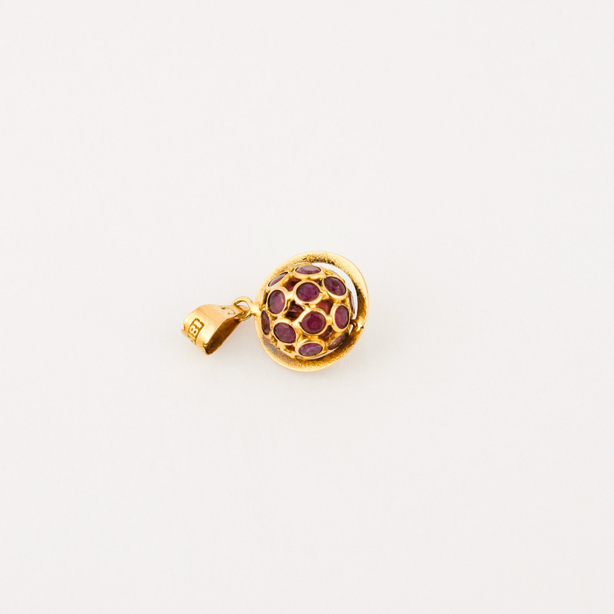 vintage gold ruby charm 