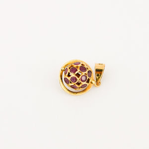 vintage gold ruby charm 
