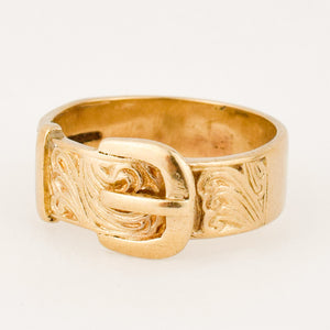 antique gold buckle ring