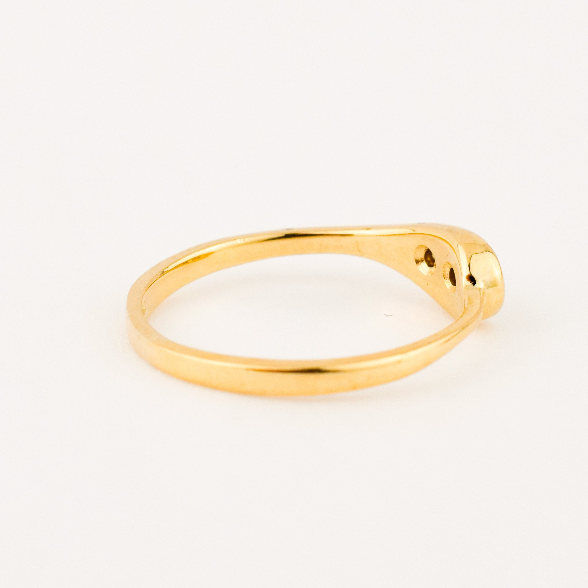 vintage gold Double Diamond Snake Ring