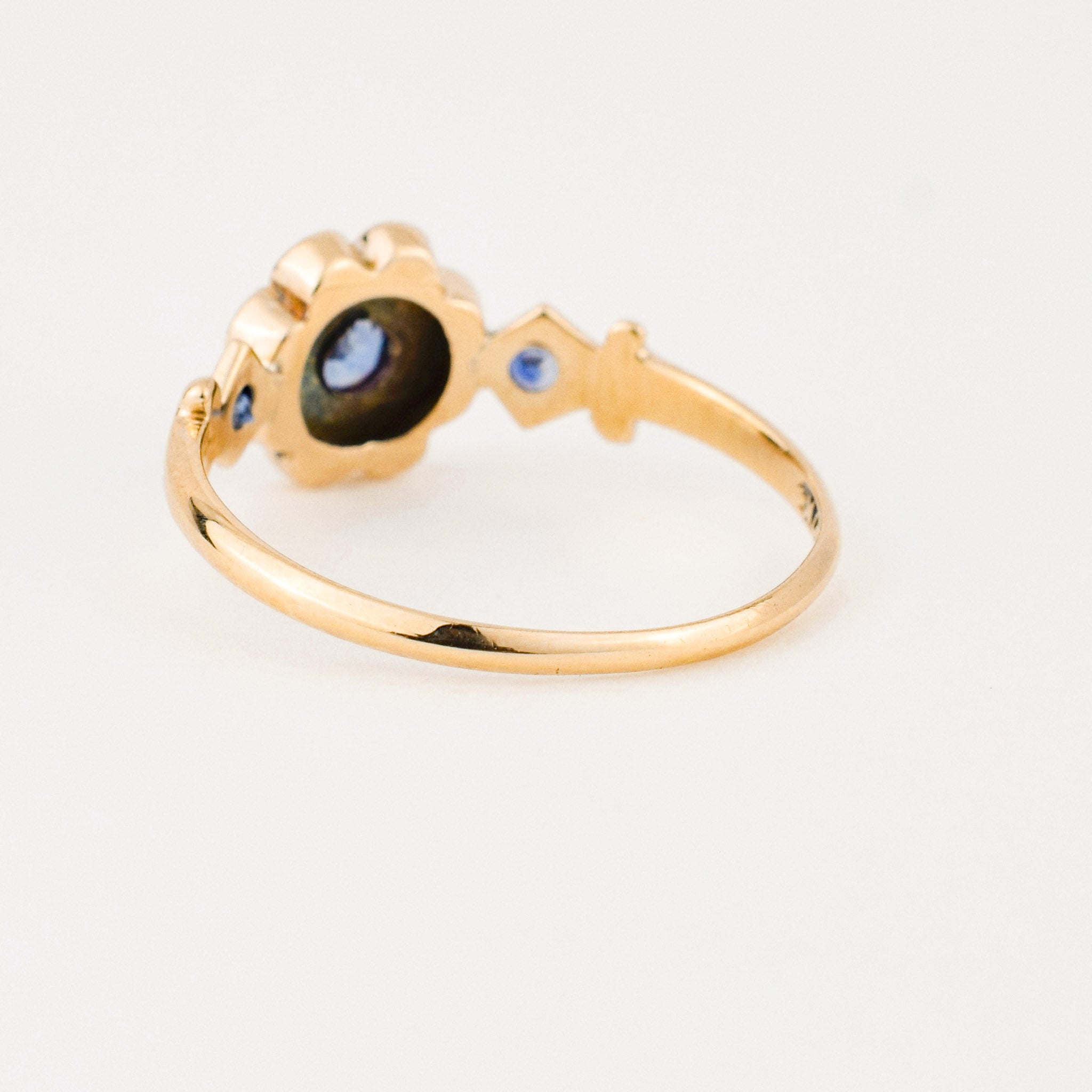 antique sapphire and seed pearl ring 