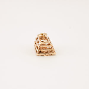 vintage gold lobster charm pendant 