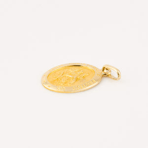 vintage gold saint Christopher pendant 