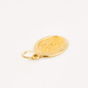 vintage gold saint Christopher pendant 
