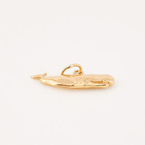 vintage gold whale charm pendant 