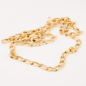 vintage gold unisex chunky curb chain necklace