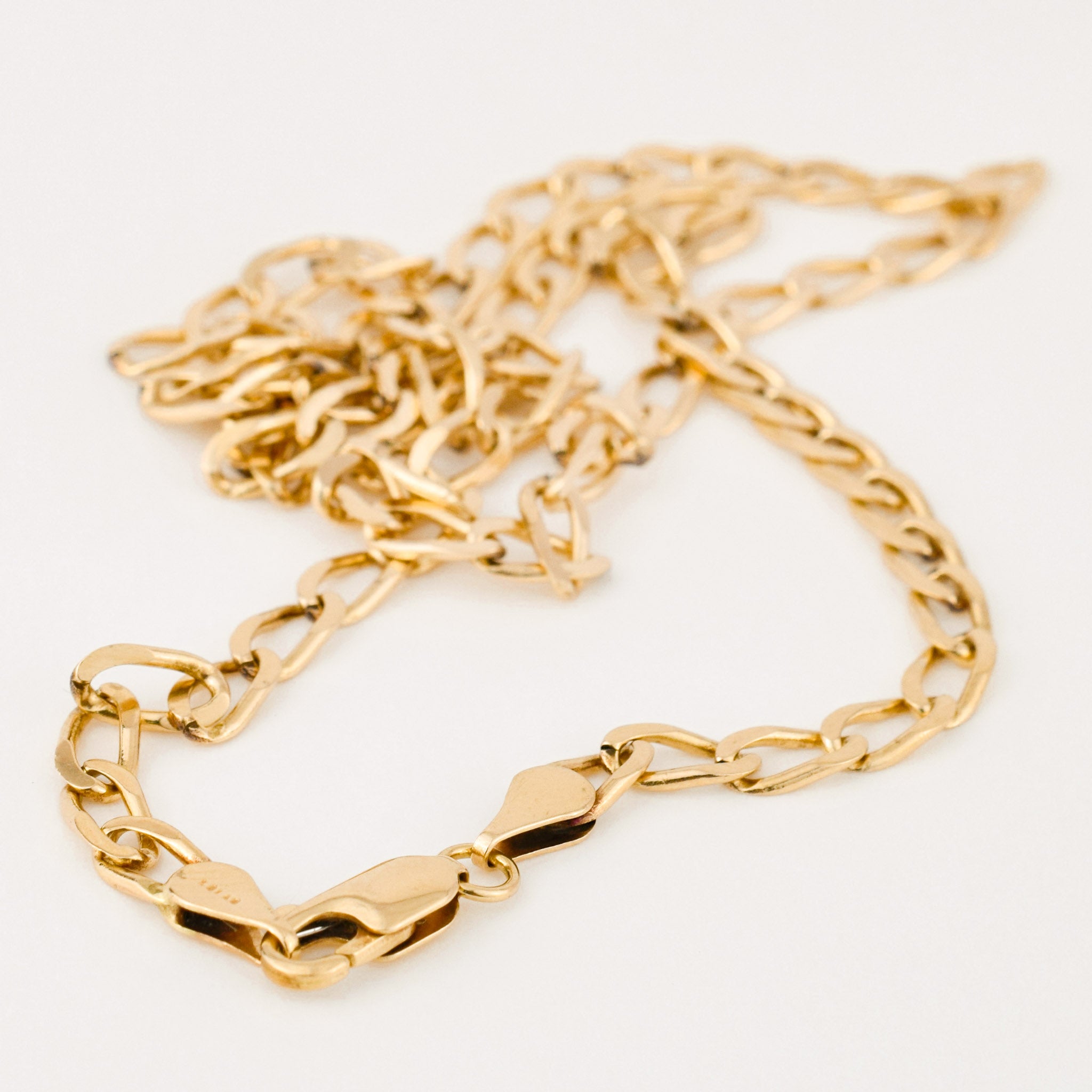 vintage gold unisex chunky curb chain necklace
