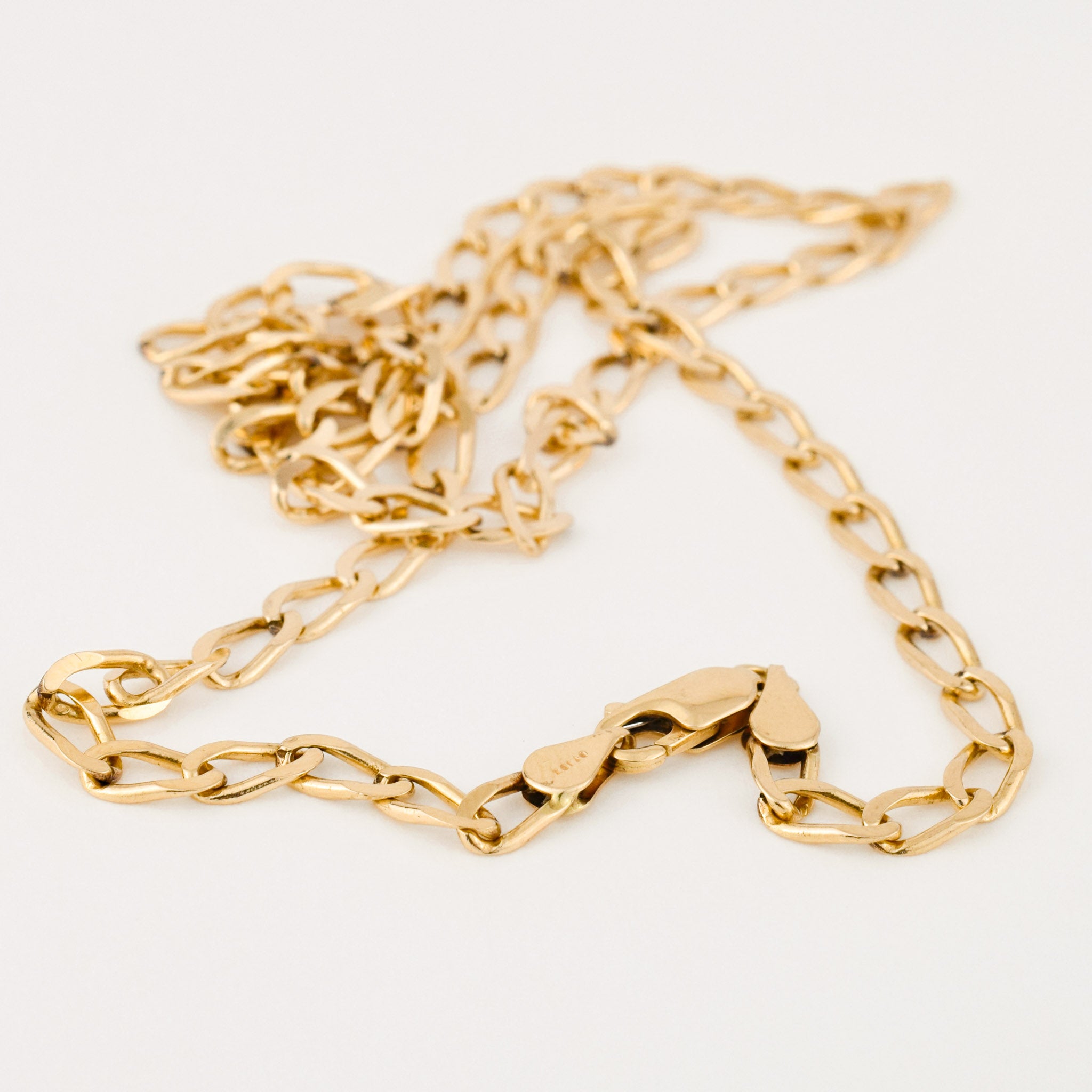 vintage gold unisex chunky curb chain necklace