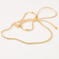 vintage gold 18" herringbone chain necklace