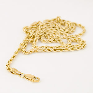 vintage gold 24.5" Rope Chain Necklace  