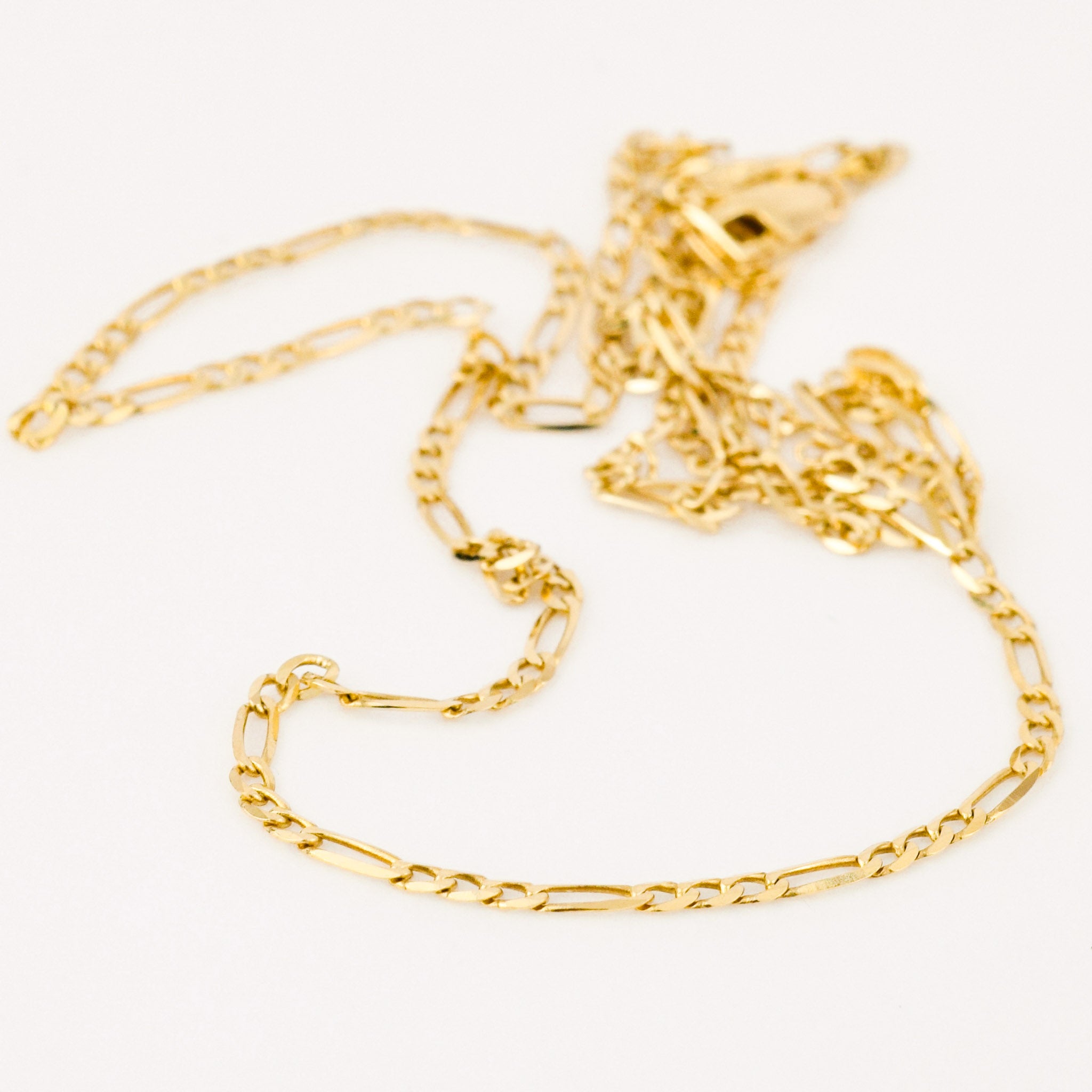 vintage gold figaro necklace