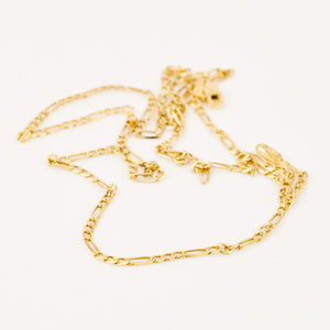 vintage gold figaro necklace