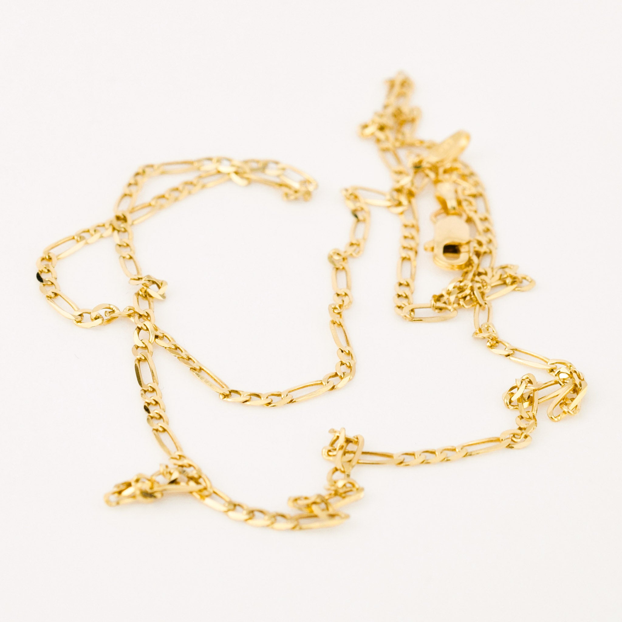 vintage gold figaro necklace