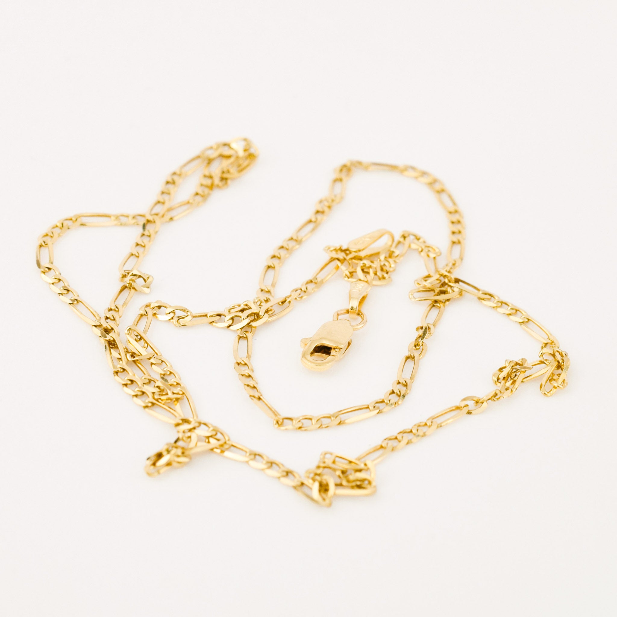 vintage gold figaro necklace