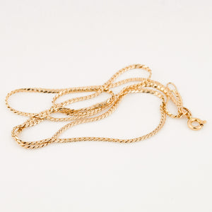 vintage gold 19.5 tight curb chain necklace 