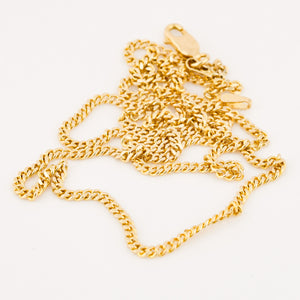 vintage gold 20.5" curb chain necklace